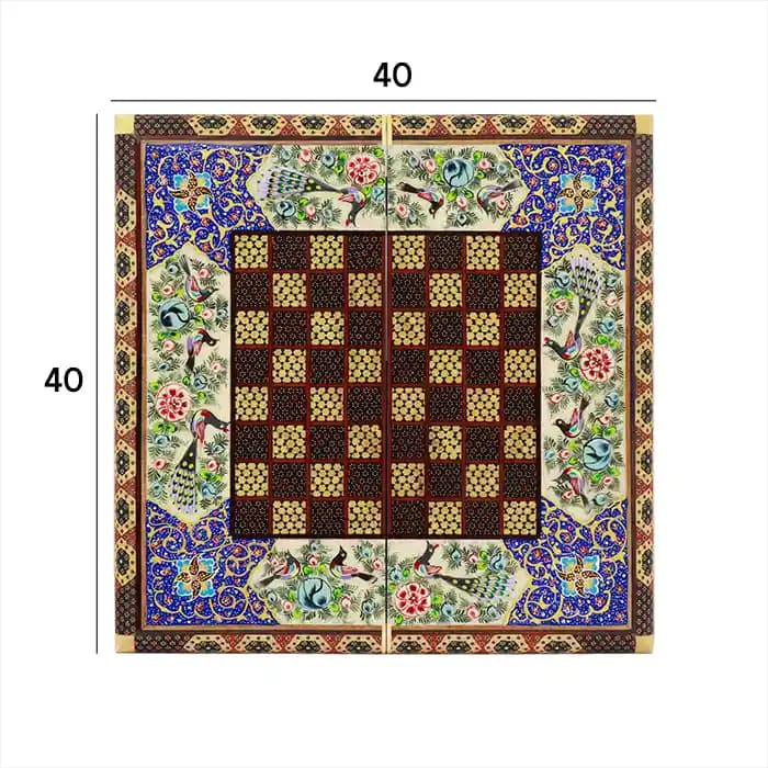 تخته نرد – شطرنج 40 خاتم نقاشی 0200 — تصویر ۵