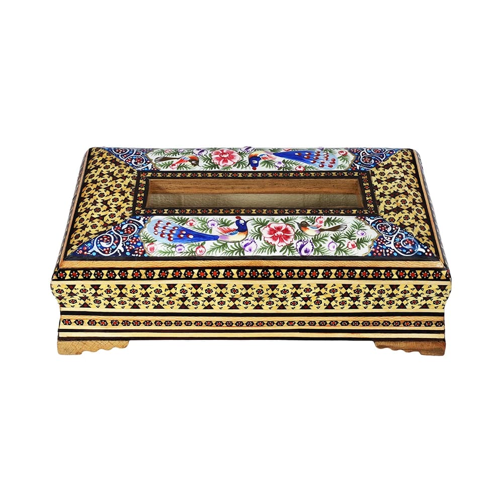 جعبه دستمال کاغذی خاتم نقاشی 02132