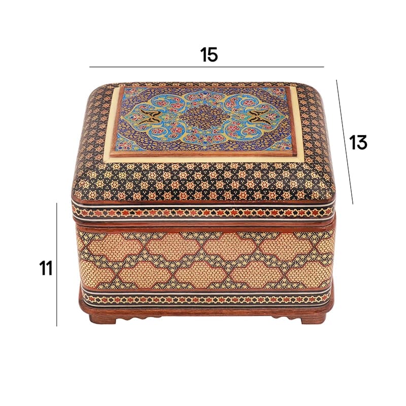 جعبه جواهرات 13*15 خاتم نقاشی 2129 — تصویر ۴