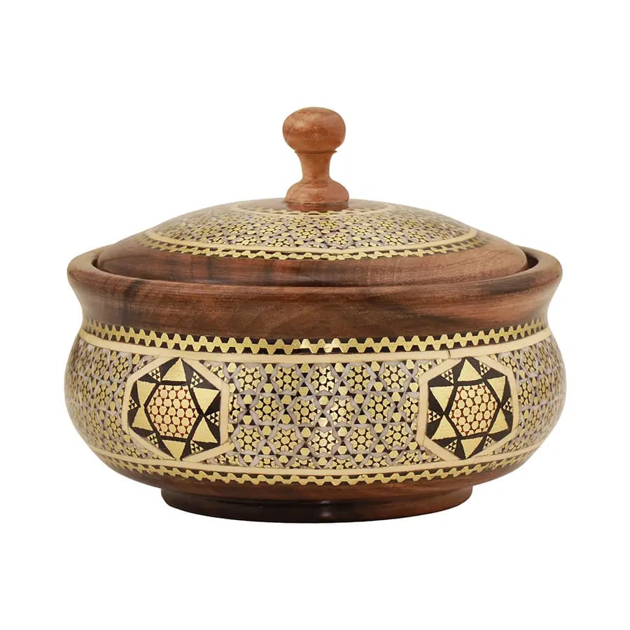 قندان چوبی 10 خاتم 0026