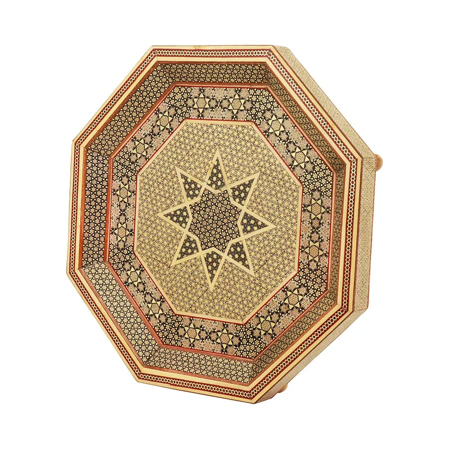 سینی چوبی 8 گوش خاتم