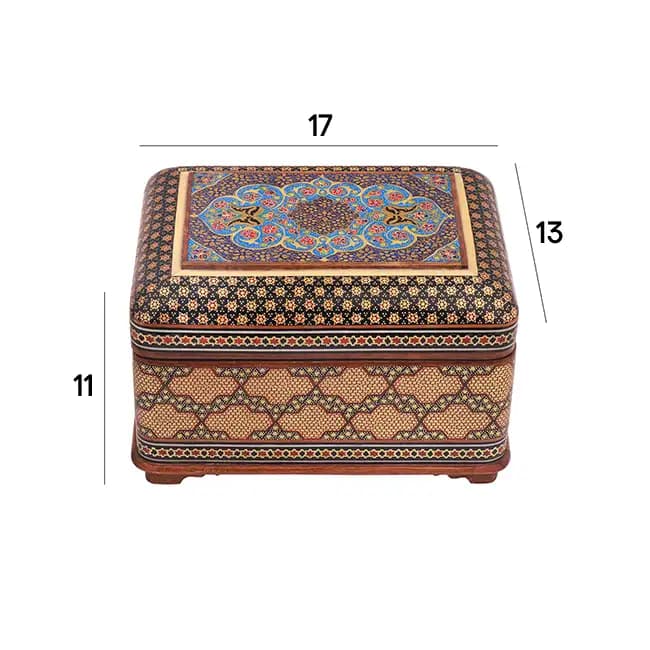 جعبه جواهرات 13*17 خاتم نقاشی 2129 — تصویر ۳