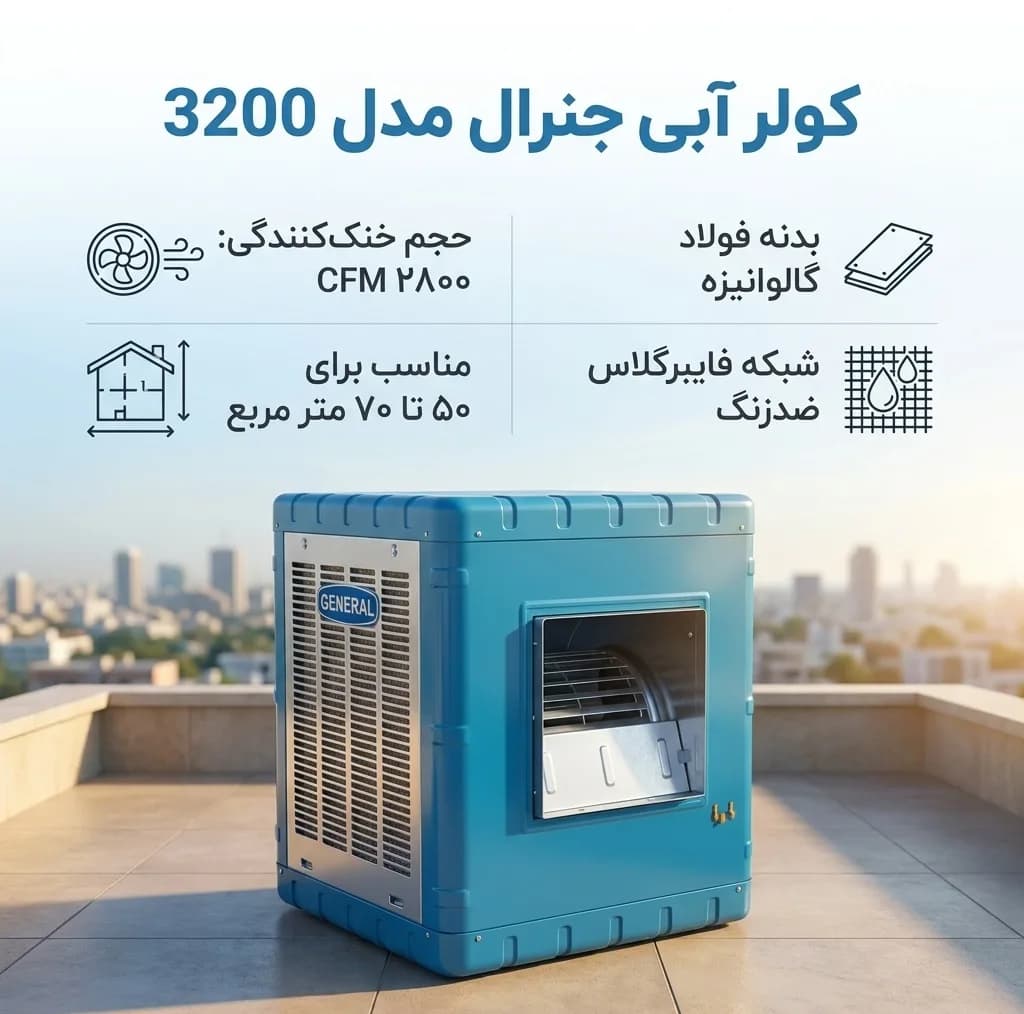 کولر آبی مدل 3200 جنرال — تصویر ۳