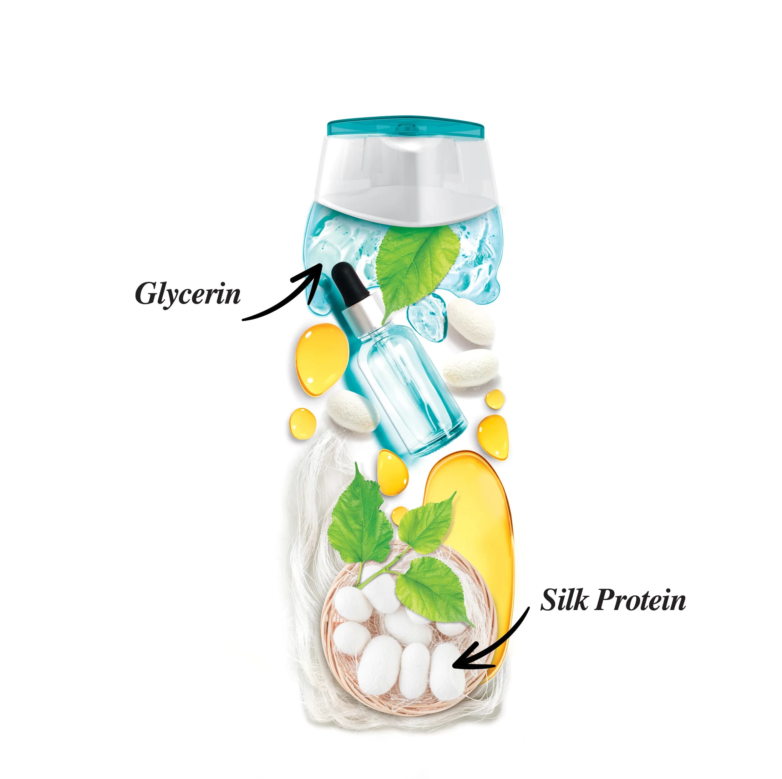شامپو مو اکتیو مدل مرطوب کننده Silk Protein حجم 350 میلی لیتر — تصویر ۵