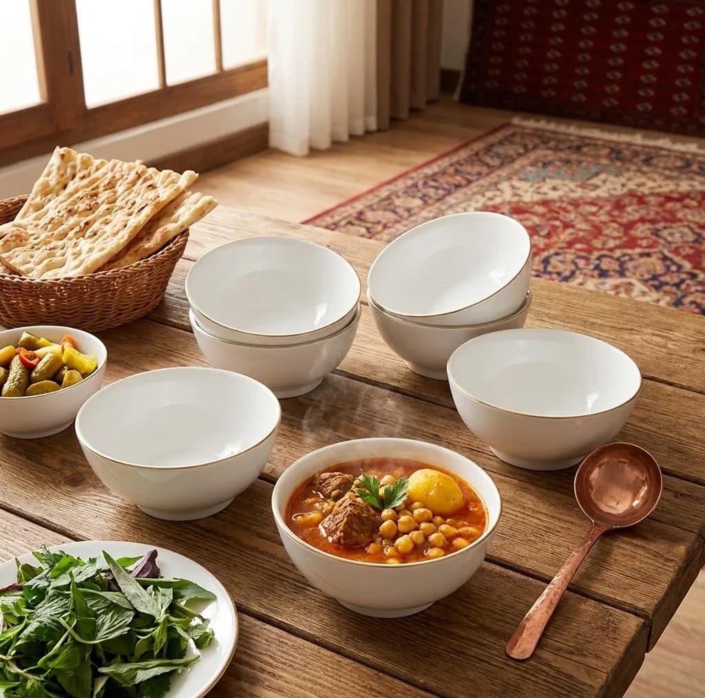 کاسه آبگوشت خوری چینی تقدیس مدل درجه 2 بسته 6 عددی — تصویر ۳