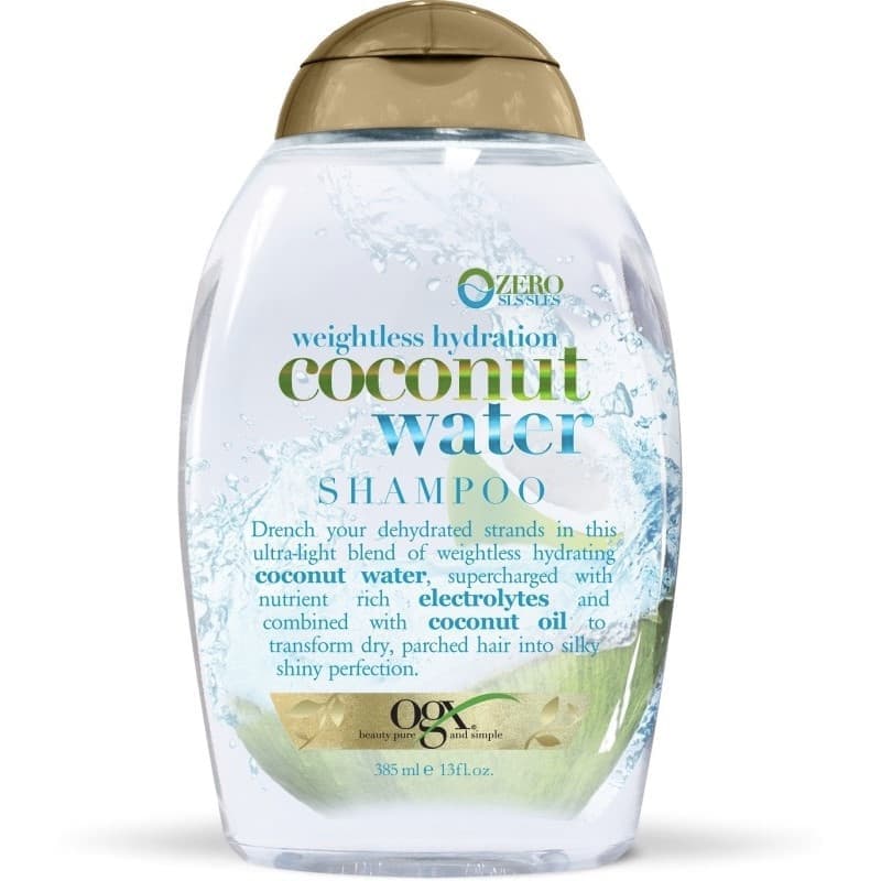 شامپو آبرسان آب نارگیل او جی ایکس Ogx Coconut Water حجم 385 میلی لیتر(٪100 اورجینال)