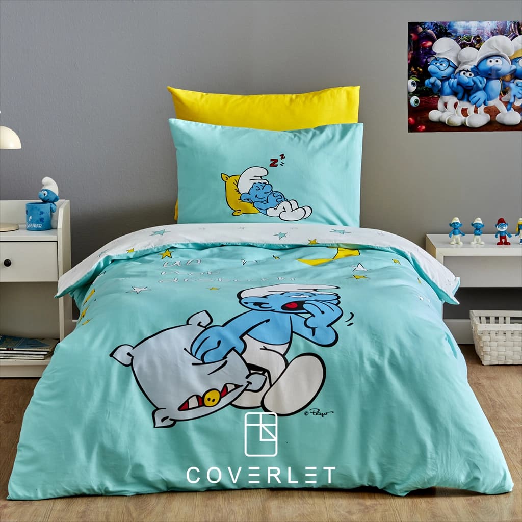 روتختی پسرانه طرح اسمورف کاوری مدل Smurfs Sleepy