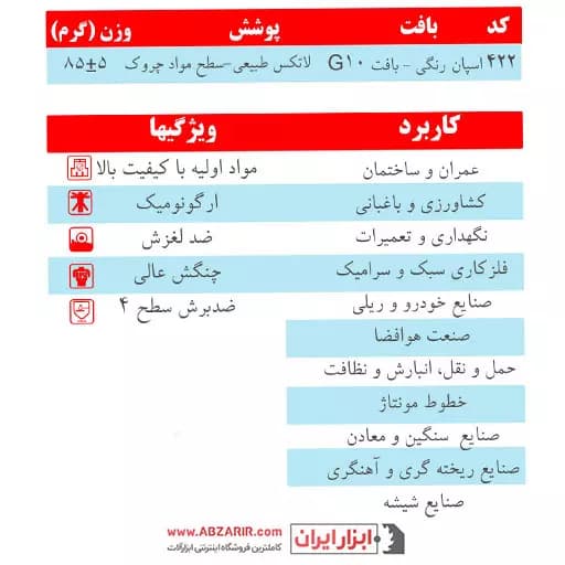 دستکش ایمنی ضد برش سیگما مدل 422 — تصویر ۲