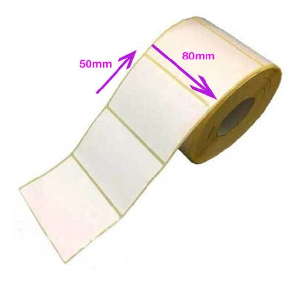 لیبل PVC سایز 50×80 میلی متر