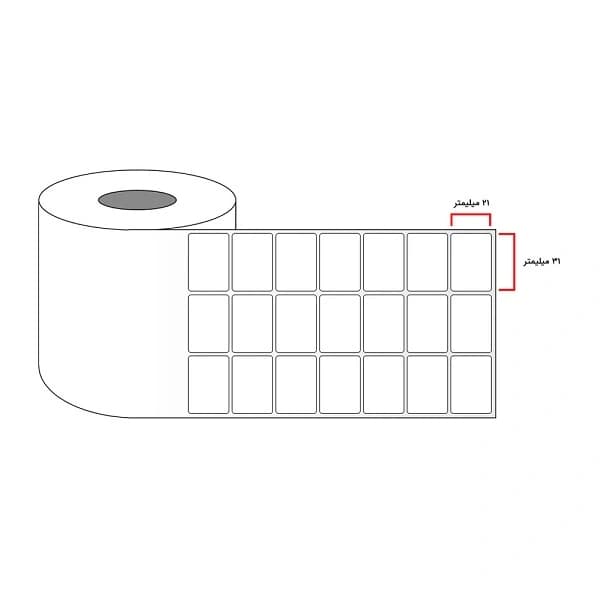 لیبل PVC سه ردیفه سایز 21×31 میلی متر