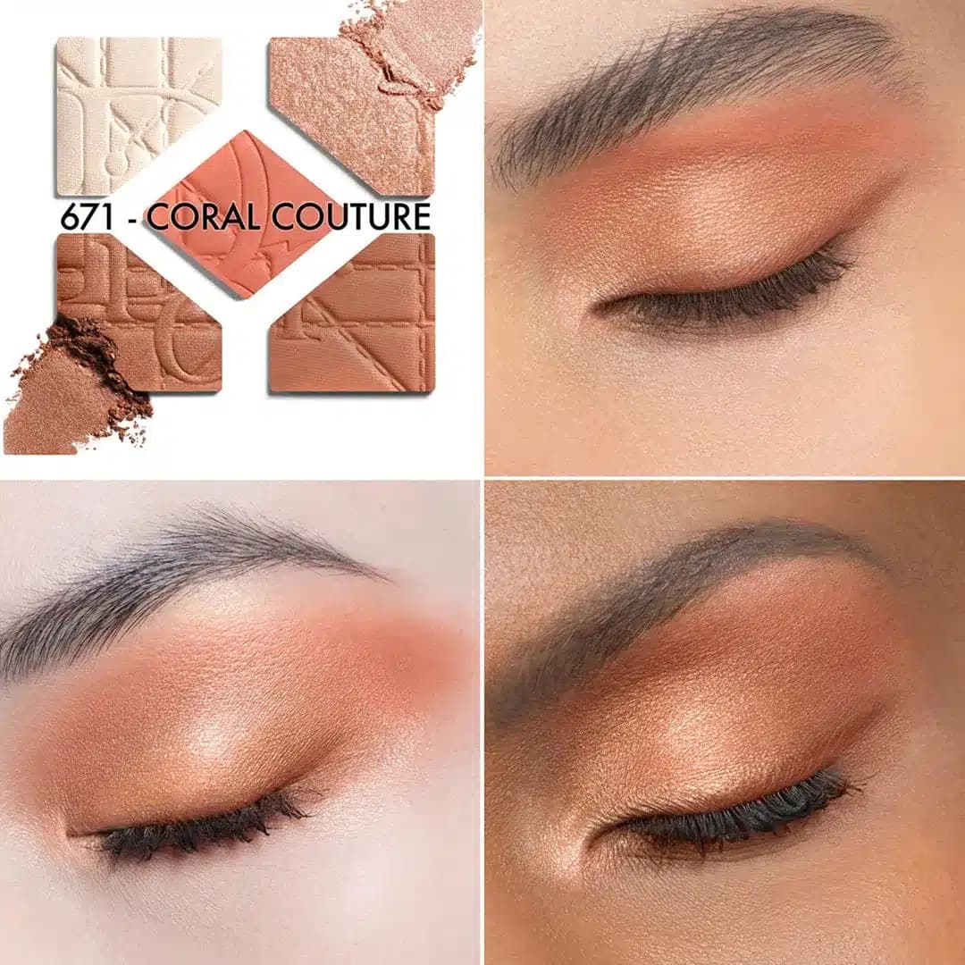 پالت سایه دیور لیمیتد ادیشن مدل Cannage شماره 671 (Coral Couture) — تصویر ۳