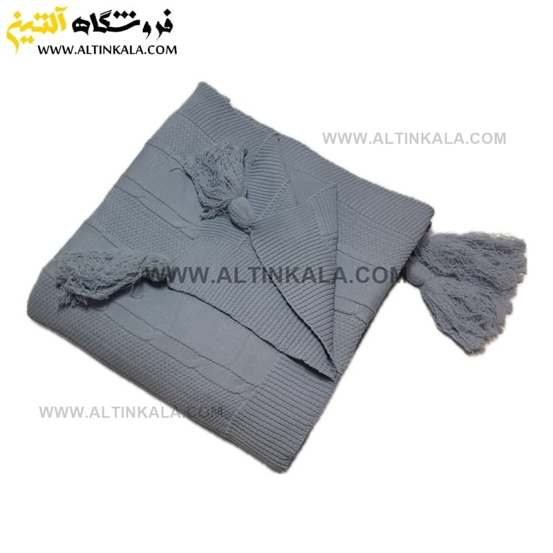 شال مبل بافت اعلاء سایز 200×150 رنگ طوسی روشن