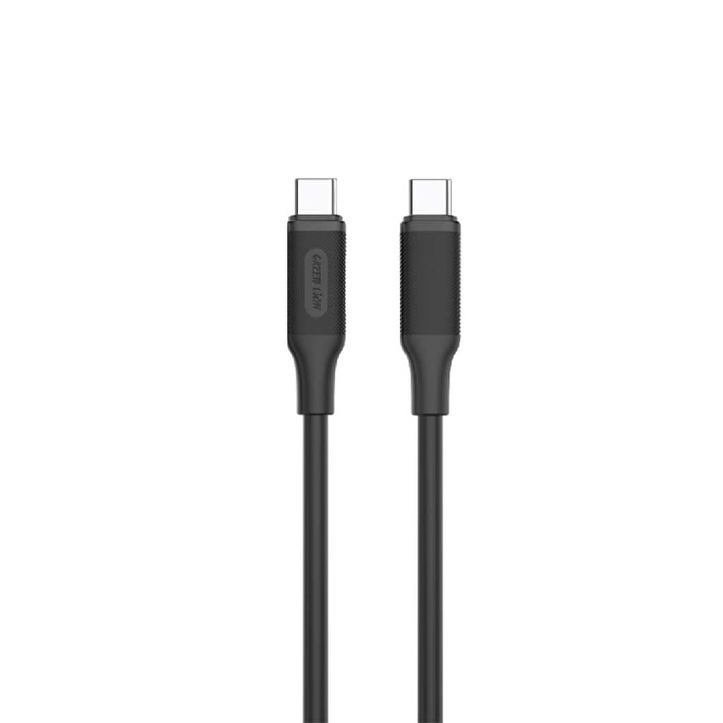 کابل شارژ و دیتا دوسر Type C سوپر فست 1متری 60وات80694 Green Lion Type-C To Type-C PVC Cable — تصویر ۲