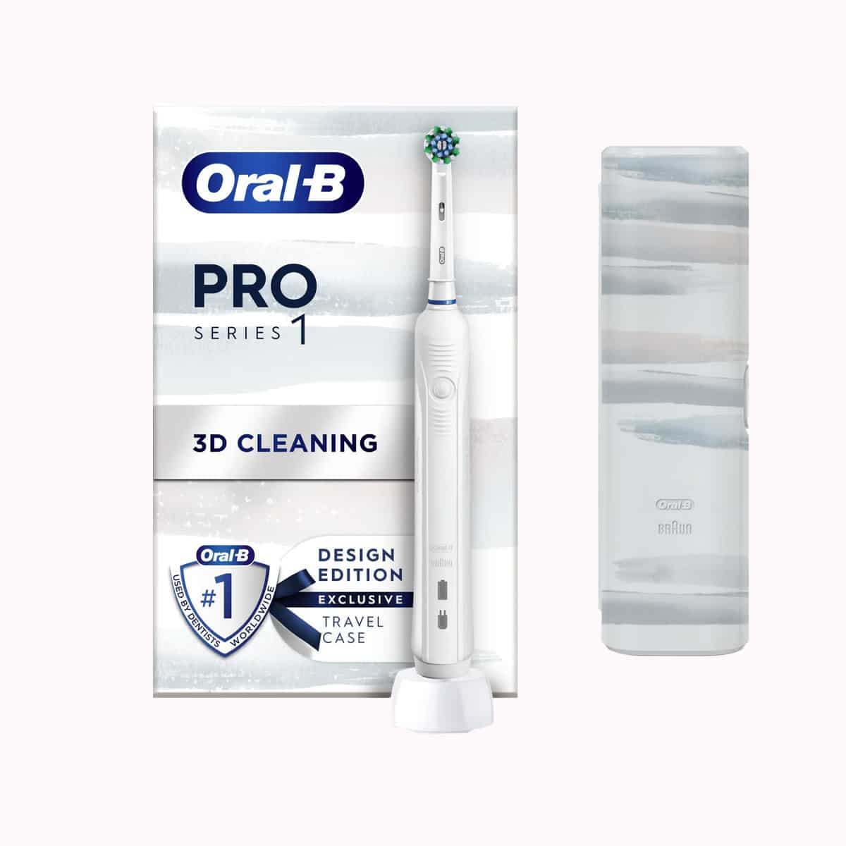 مسواک برقی اورال بی مدل Pro 1 680 سفید – با کیف مسافرتی و سنسور فشار — تصویر ۲
