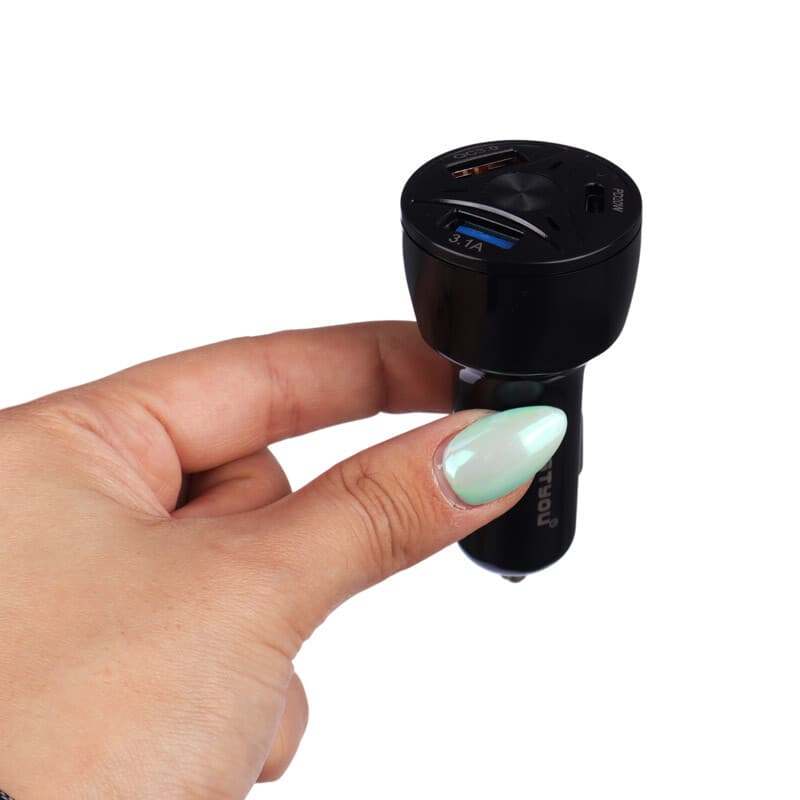 شارژر فندکی 3 پورت یک پورت PD فست Firstyou F054 30W — تصویر ۳