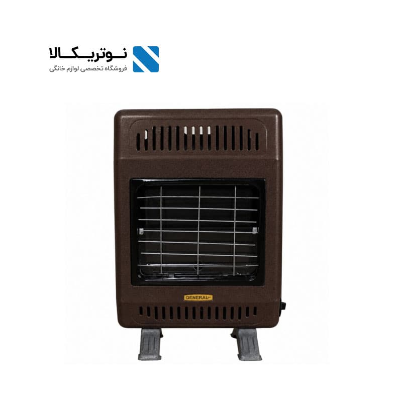 بخاری گازی جنرال افروز مدل F4200 بدون دودکش قهوه ای
