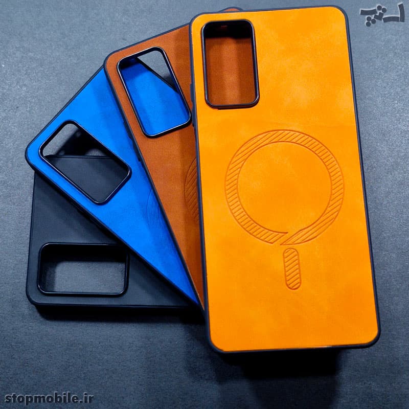 قاب چرم مخملی شیائومی Note 12 4G طرح مگ سیف | شیک و بادوام — تصویر ۳