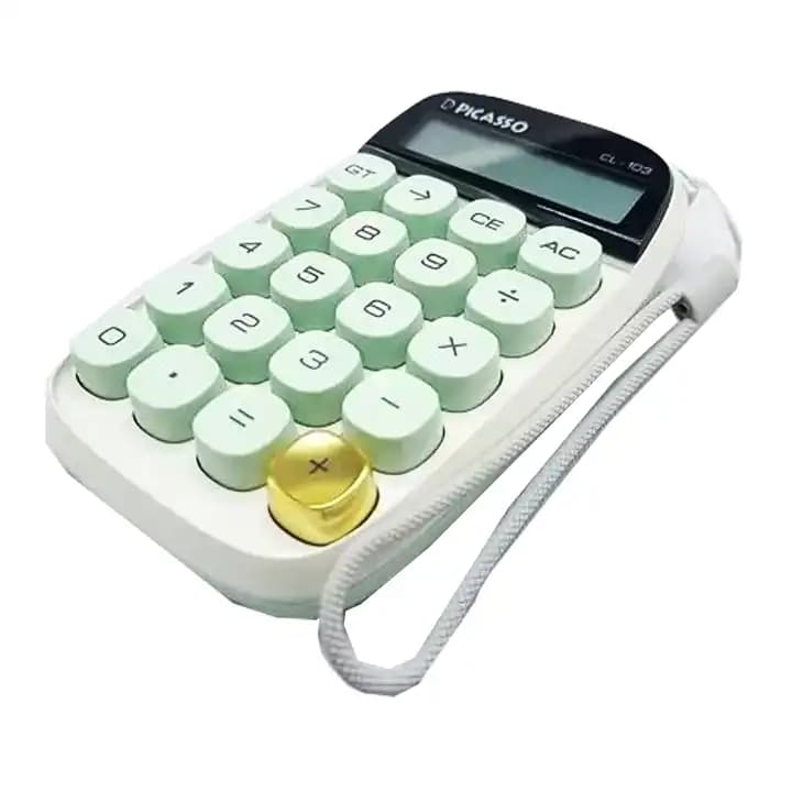 ماشین حساب پیکاسو کد cl-103 سبز پاستلی — تصویر ۲