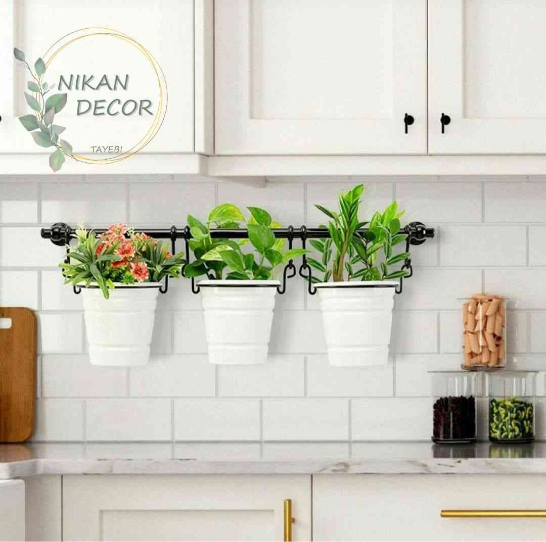 استند دیواری سه گلدان طرح ایکیا