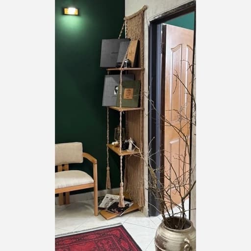 شلف آویز 3 طبقه مکرومه بافی مبلمان فرنا مدل 1121073