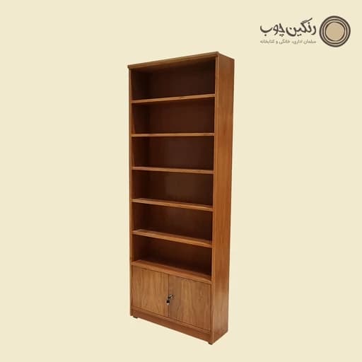 کتابخانه چوبی کمد دار 6 طبقه مبلمان فرنا مدل 1121073