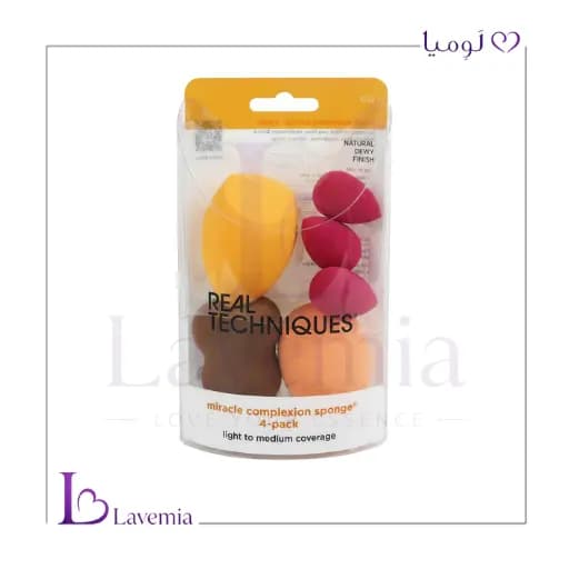 بیوتی بلندر 6 تایی ریل تکنیک | ست اسفنج آرایشی حرفه‌ای | Real Techniques Miracle Complexion Sponge Set