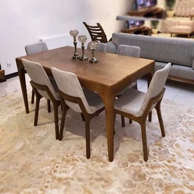 میز غذا خوری چوبی اسپرت 6نفره مبلمان فرنا مدل 1112724