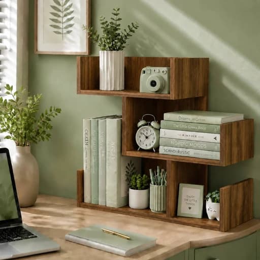 کتابخانه رومیزی سه طبقه سیماژ مدل CZ1014 مبلمان فرنا مدل 1120978