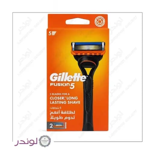 دسته ژیلت فیوژن ۵ همراه دو تیغ یدک