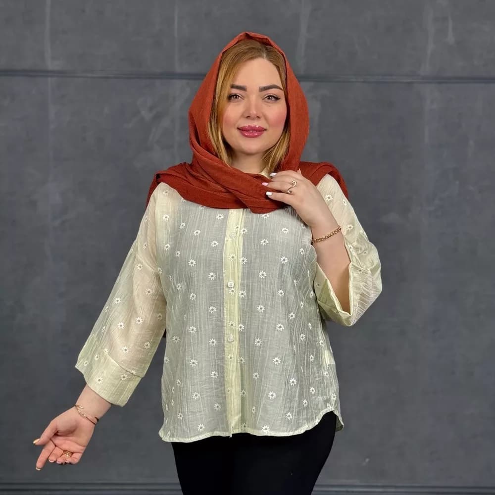 شومیز دخترانه طرح بابونه کد 29483