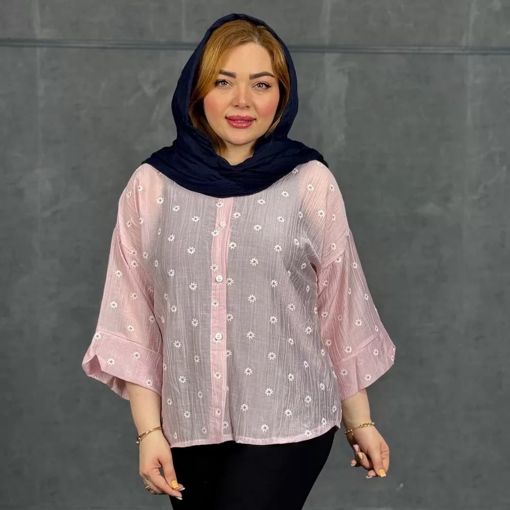شومیز دخترانه طرح بابونه کد 29483 — تصویر ۳