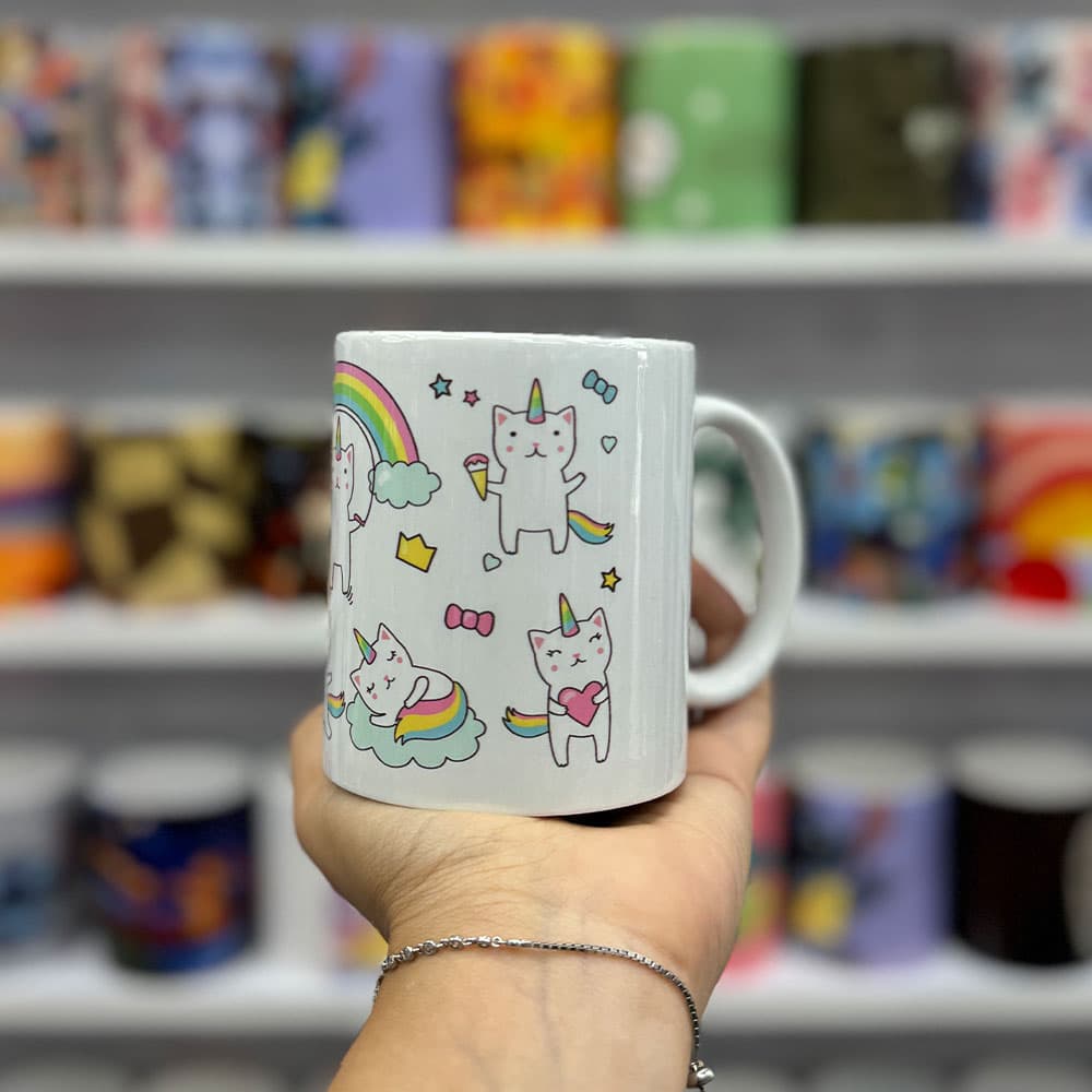 ماگ سرامیکی یونیکورن رنگین کمانی — تصویر ۳