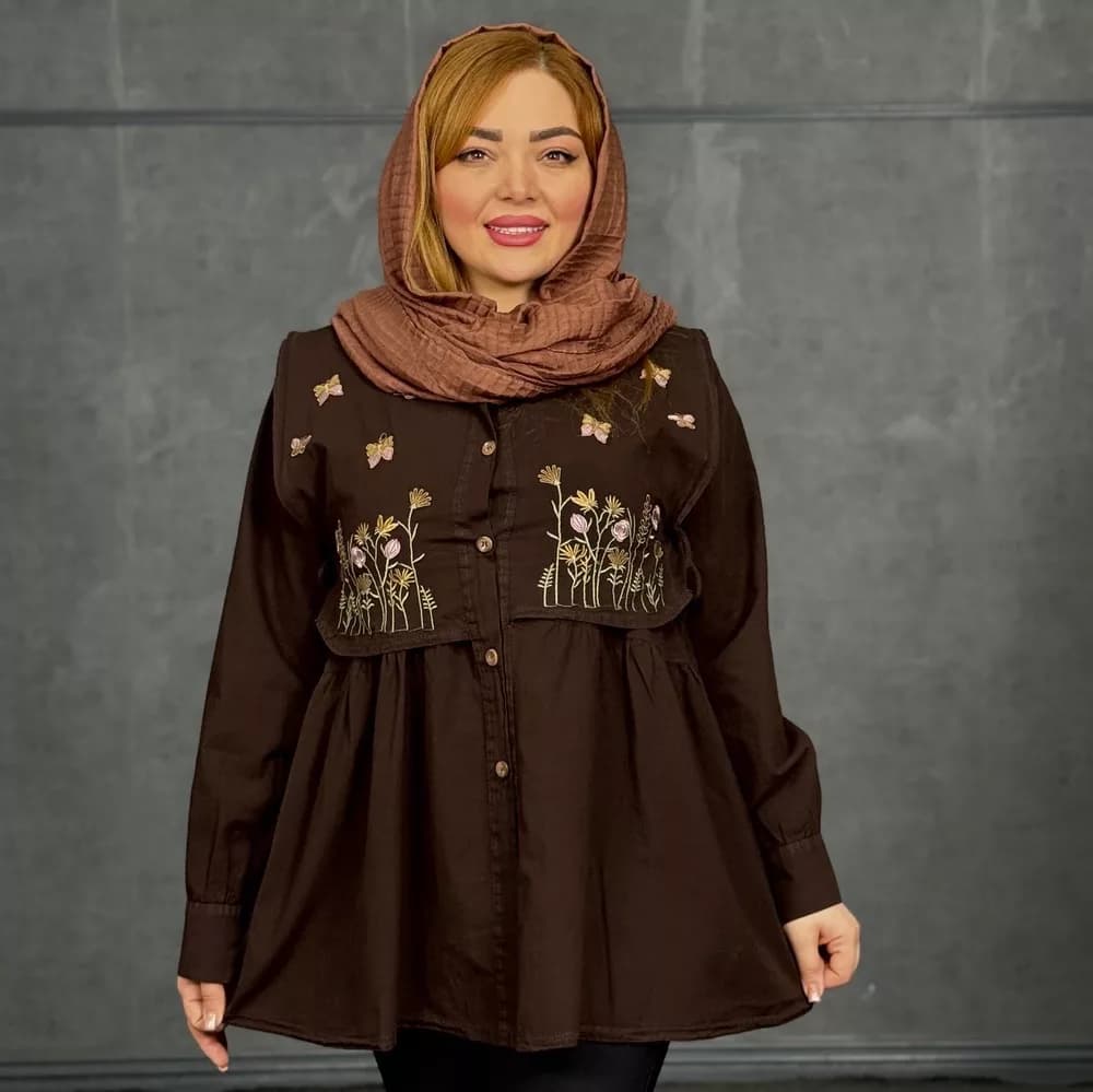 مانتو دخترانه گلدار کد 29479