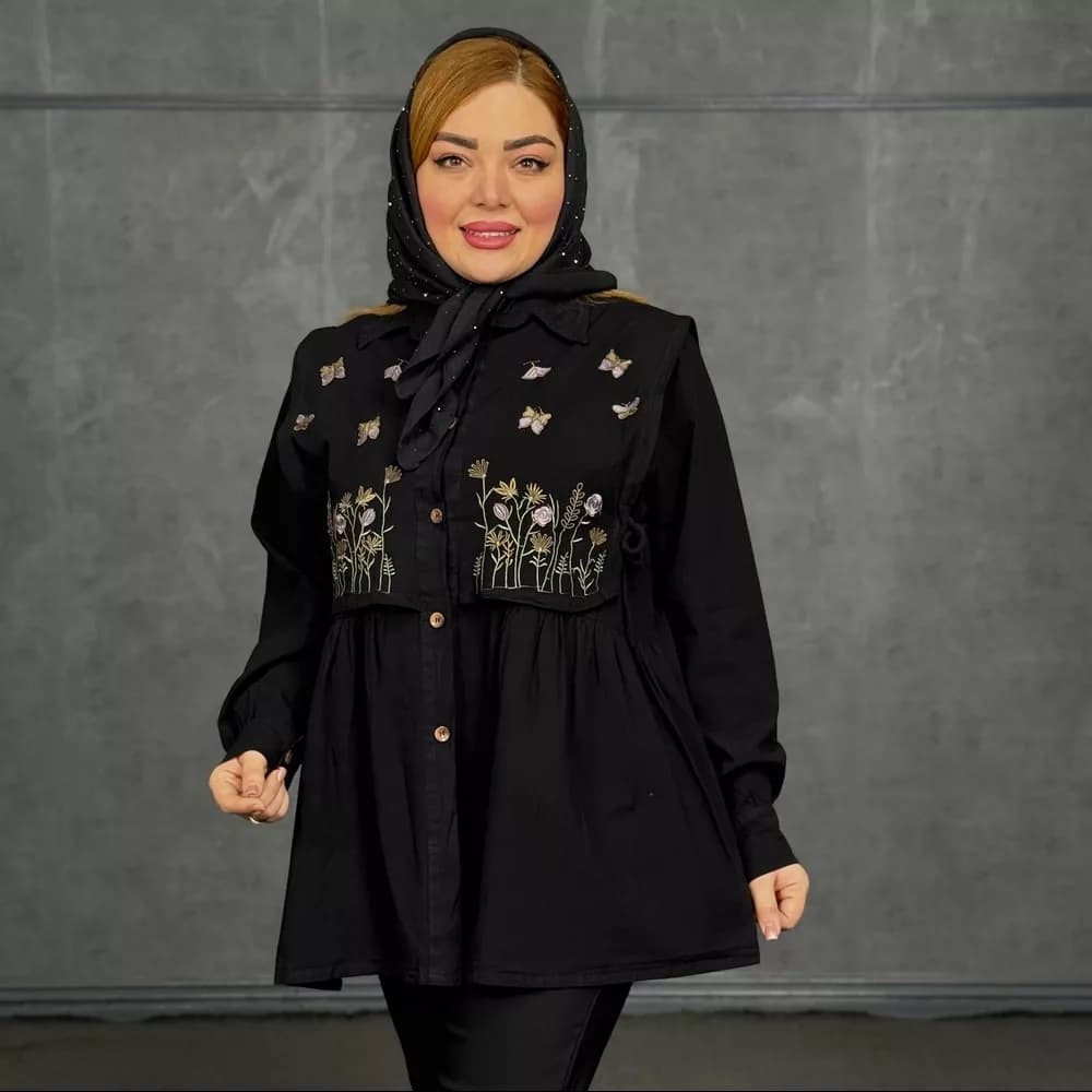 مانتو دخترانه گلدار کد 29479 — تصویر ۸