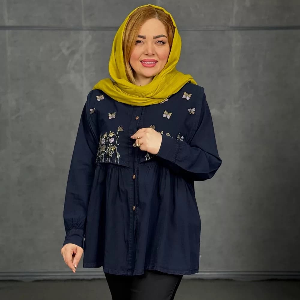 مانتو دخترانه گلدار کد 29479 — تصویر ۳
