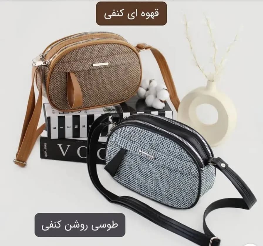 کیف زنانه دوشی کنفی شیک کد 4670 — تصویر ۳