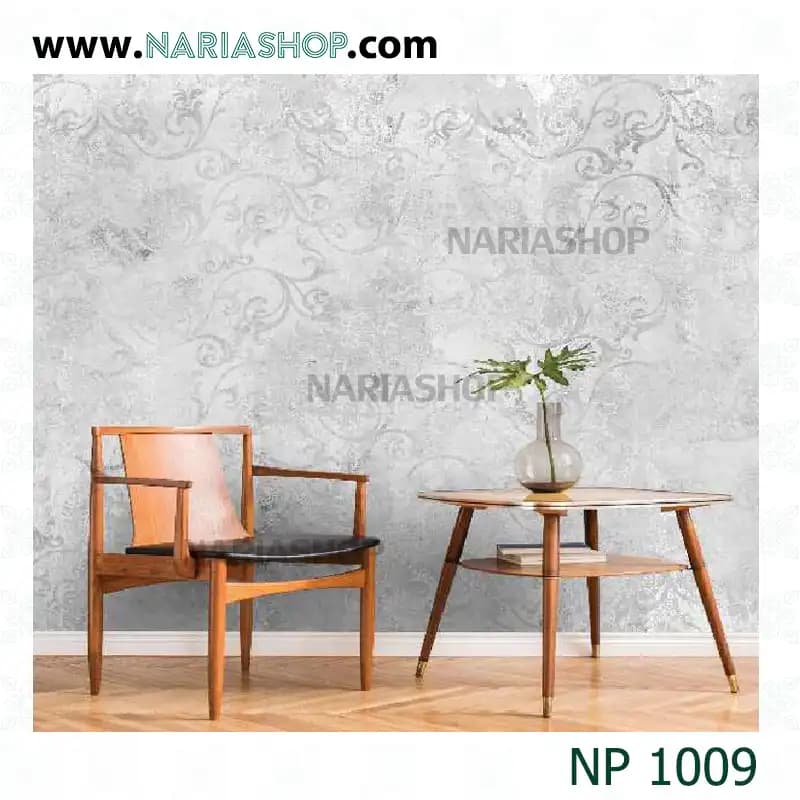 پوستر دیواری کلاسیک آبی نقره ای NP1009