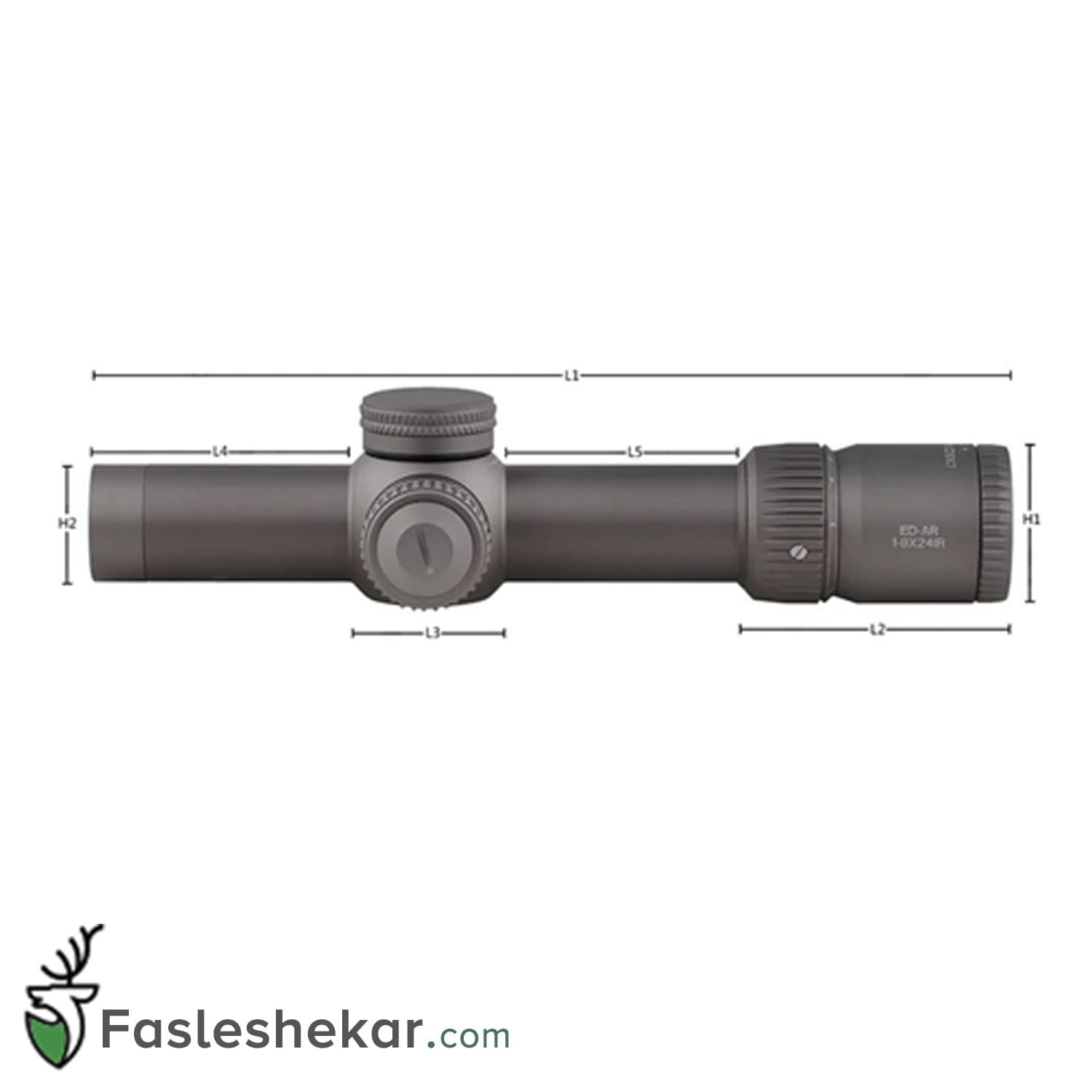 دوربین تفنگ بادی دیسکاوری مدل ED-AR 1-8×24 IR — تصویر ۳