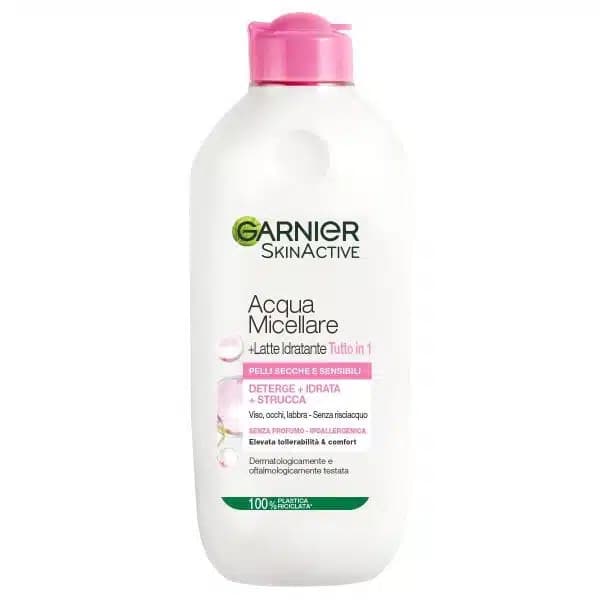 میسلار واتر شیری گارنیر مخصوص پوست حساس و خشک، چشم لب صورت 400 میل Garnier Solution Micellaire Lactee Tout en 1