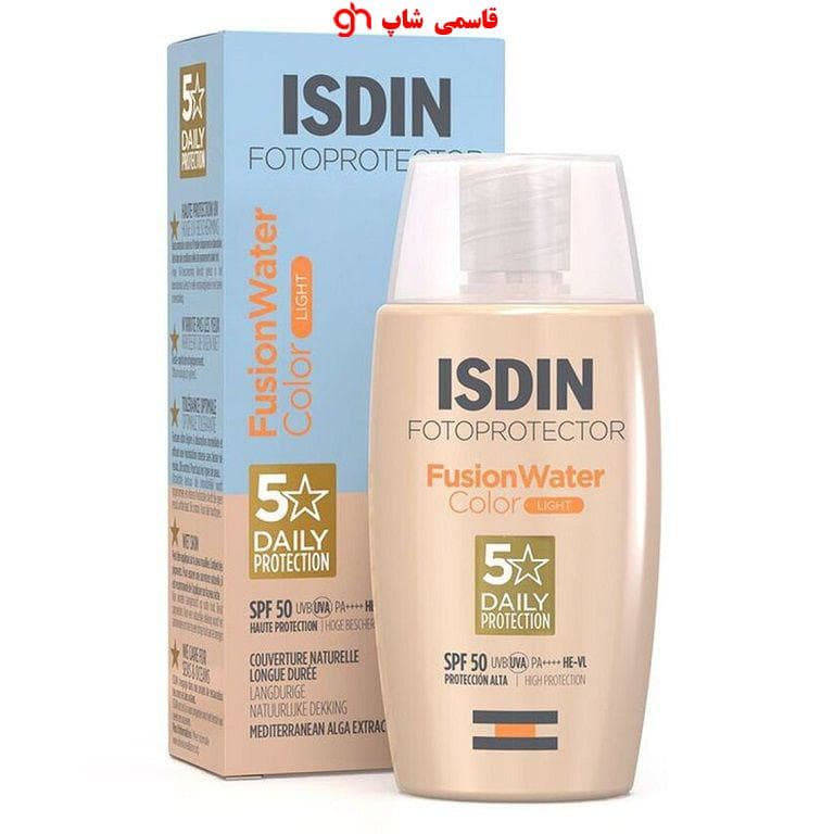 ضد آفتاب فیوژن واتر رنگی ایزدین اورجینال ISDIN Fusion Water Color – 50 ml — تصویر ۹