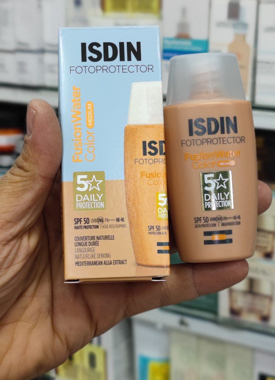 ضد آفتاب فیوژن واتر رنگی ایزدین اورجینال ISDIN Fusion Water Color – 50 ml — تصویر ۵