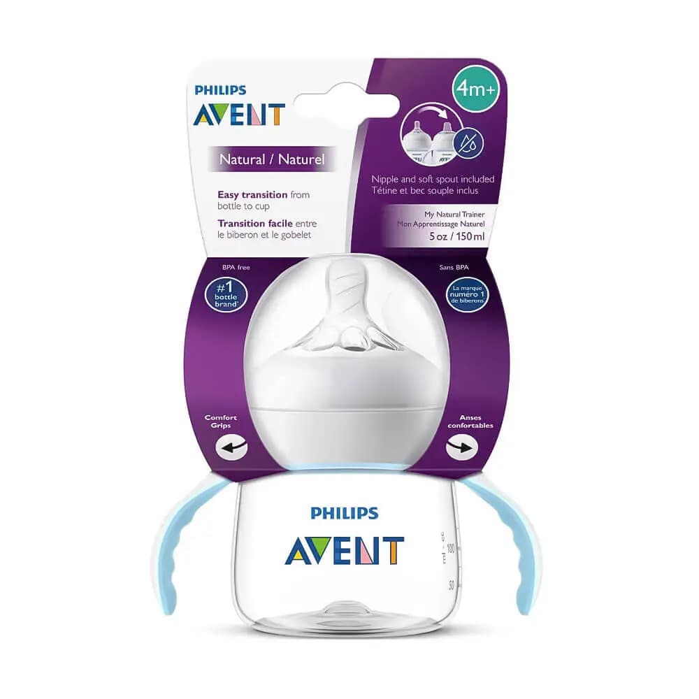 شیشه شیر دسته دار نچرال فیلیپس اونت Philips Avent حجم 150 میلی لیتر — تصویر ۳