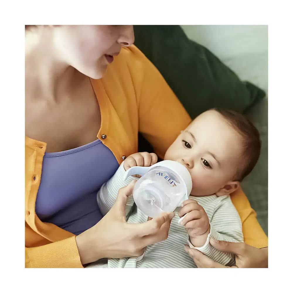 شیشه شیر دسته دار نچرال فیلیپس اونت Philips Avent حجم 150 میلی لیتر — تصویر ۴
