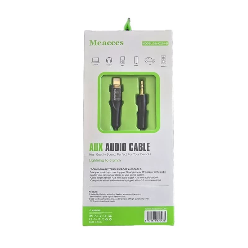 کابل تبدیل AUX به Lightning برند Meacces مدل MA-C22A-D — تصویر ۲