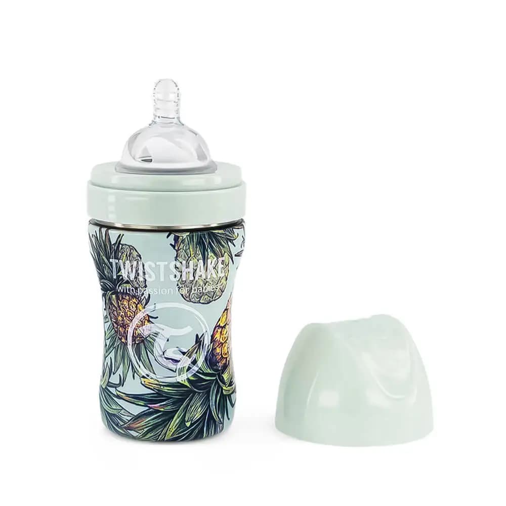 شیشه شیر استیل 260 میل تویست شیک Twistshake طرح آناناس — تصویر ۲