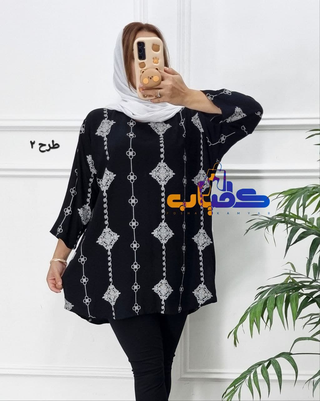 تونیک نخی خارجی زنانه قواره بزرگ/کد962 — تصویر ۳