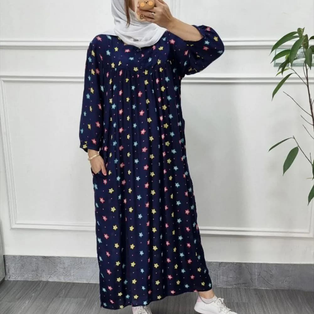 پیراهن ساحلی نخی قواره داروارداتی/کد955