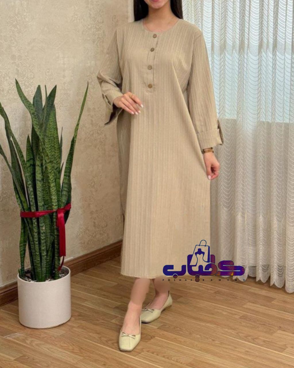 ساحلی مانتویی آیوا زنانه بیرون پوش/کد940 — تصویر ۴