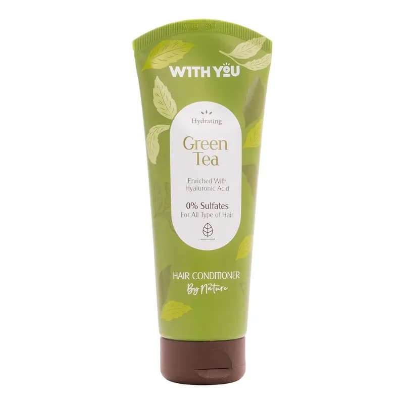 نرم‌کننده مو ویت یو مدل Green Tea بدون سولفات حاوی هیالورونیک اسید انواع مو ۲۰۰ میل
