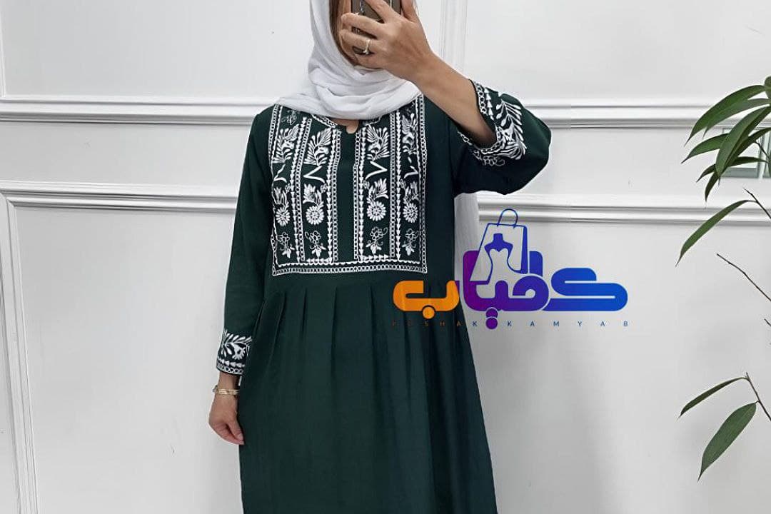 ساحلی مانتویی نخی گلدوزی چاپی طرح الهه/کد903